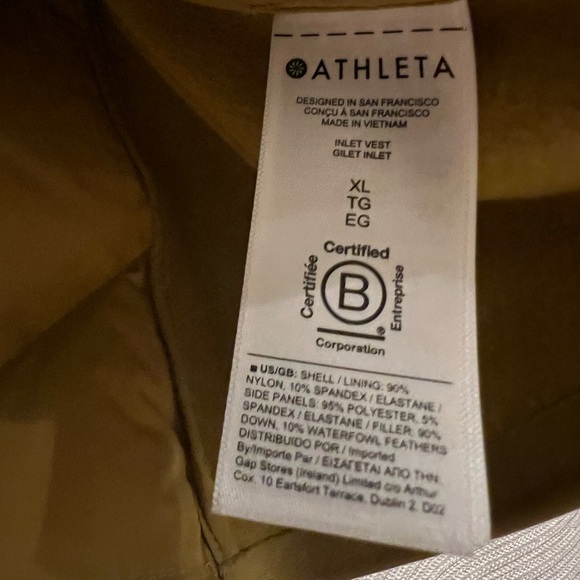 Athleta Inlet Mustard Yellow Vest - Picture 8 of 10